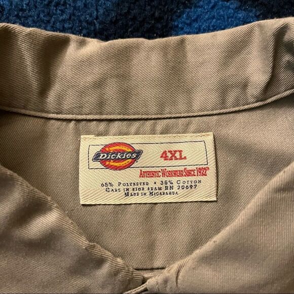 Dickies Custom Tupac Back Patch Gray Workwear Rapper Streetwear Button Up (4XL) - Picture 5 of 6